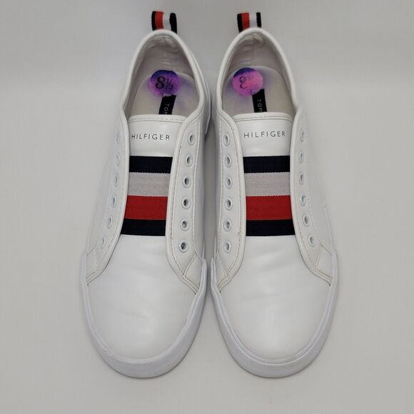 Tommy Hilfiger TWLETTY Womens White Slip On Low Top No Lace Up Sneaker Size 8.5M - Picture 4 of 13